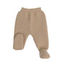 Pantalon naissance en maille camel