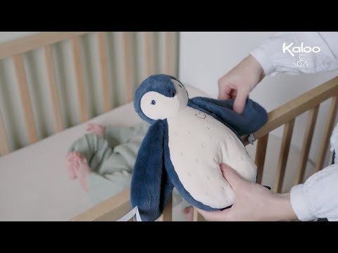 Peluche à bruits blancs manchot Bleu