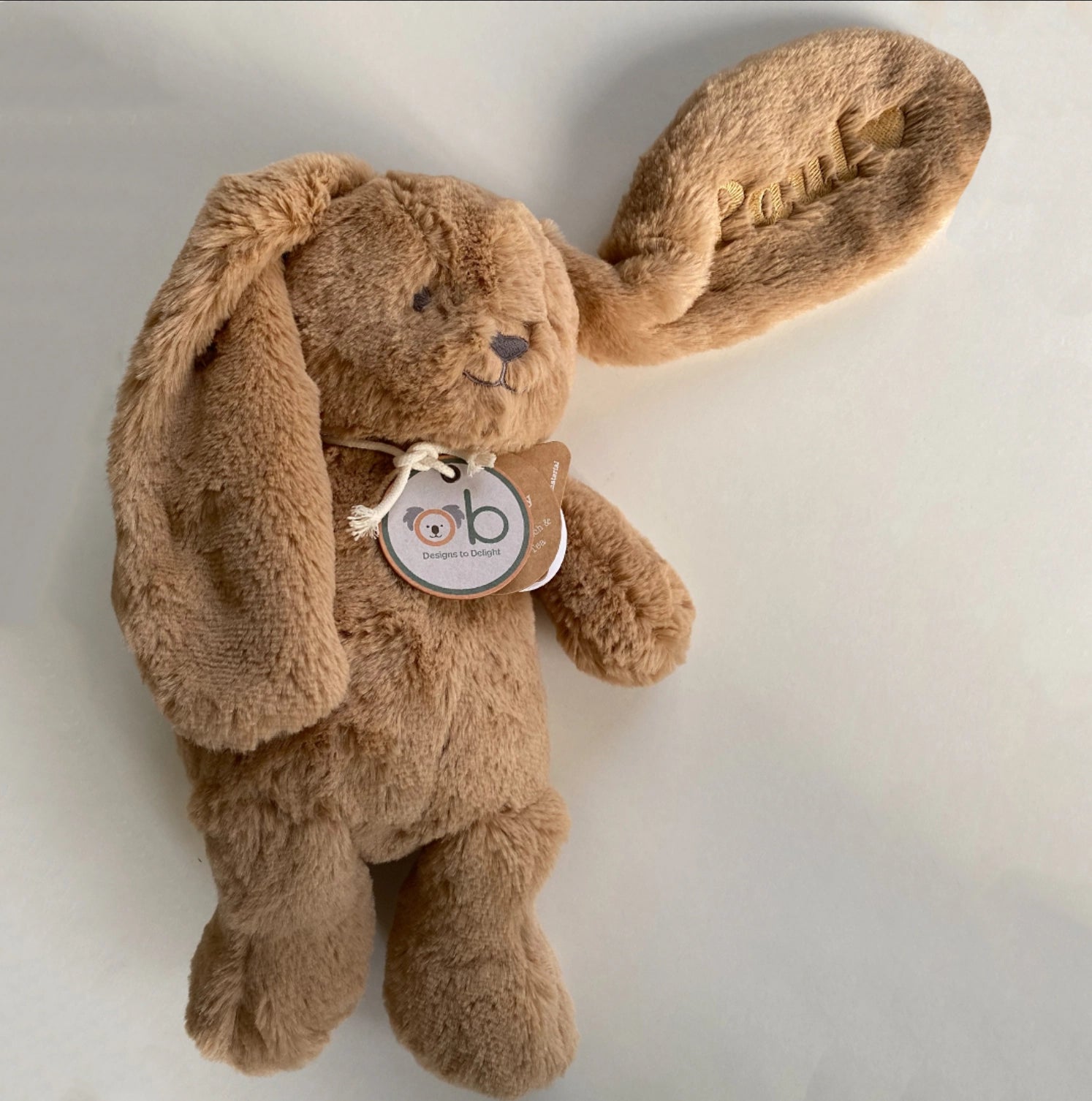 Peluche lapin crème - Petit coeur salé