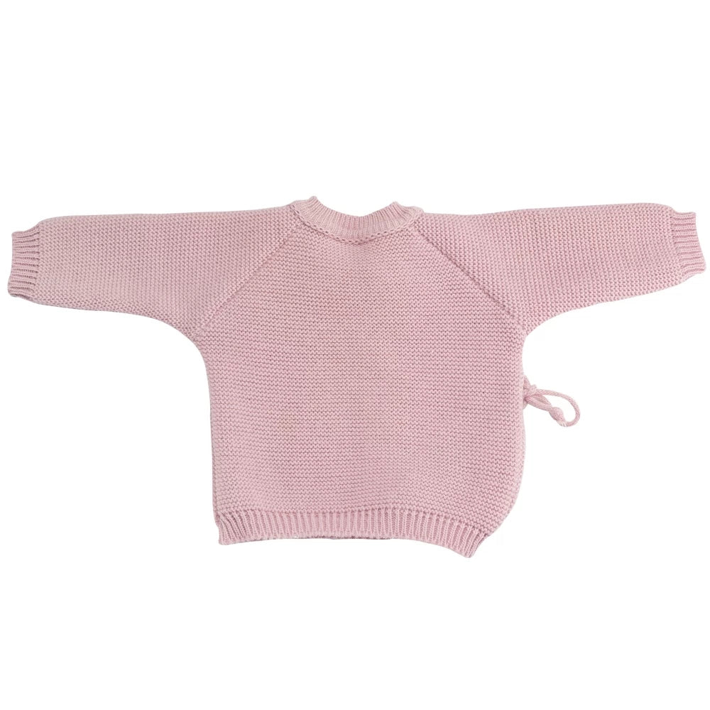 Trousseau naissance - Brassière chaussons et bonnet rose - Petit coeur salé